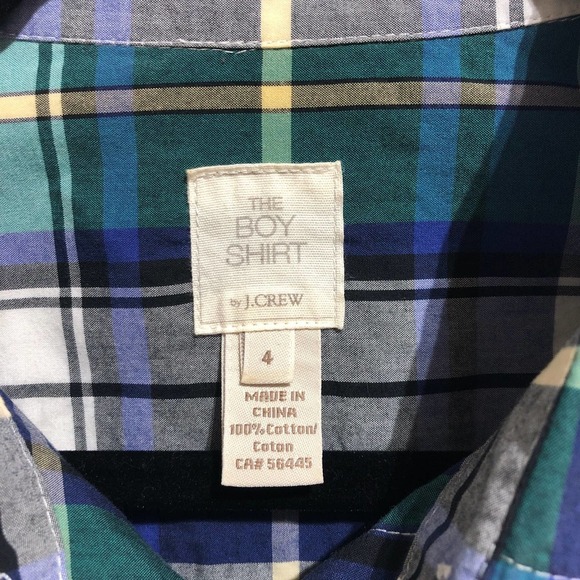 J. CREW Women's Size 4 The Boy Shirt Button Up Blue Plaid - Picture 2 of 9